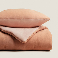 Вафельное трикотажное одеяло Zara Home, розовый