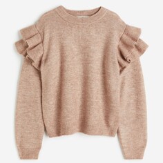 Свитер H&amp;M Kids Flounce-trimmed, бежевый H&M