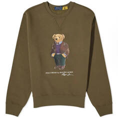 Свитшот Polo Ralph Lauren Heritage Bear, коричневый