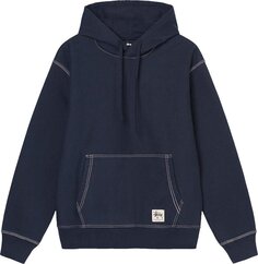 Худи Stussy Contrast Stitch Label Hoodie &apos;Navy&apos;, синий