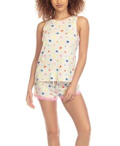 Женский пижамный комплект с шортами и кружевной отделкой в ​​американском стиле Honeydew