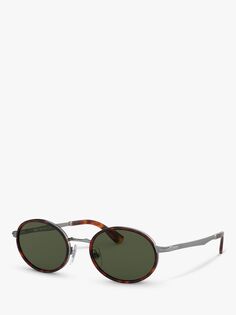 Persol PO2457S Женские овальные солнцезащитные очки, бронзовый/зеленый