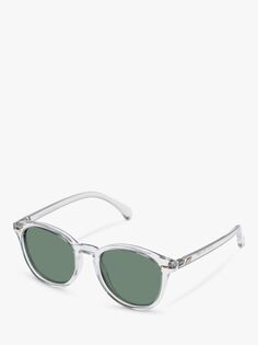 Le Specs L5000179 Круглые поляризованные солнцезащитные очки унисекс Bandwagon, прозрачный/зеленый