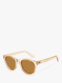Le Specs L5000173 Круглые поляризованные солнцезащитные очки Hey Macarena, прозрачный коричневый/коричневый