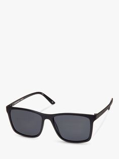 Le Specs L5000181 Мужские прямоугольные солнцезащитные очки Master Tamers, черные/серые