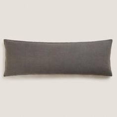 Чехол для подушки Zara Home Washed Linen, 140х50 см, темно-серый