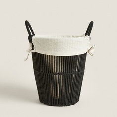 Корзина для бумаг Zara Home Cotton Lined, черный