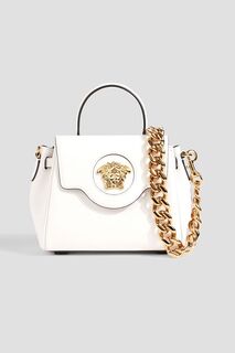 Сумка через плечо La Medusa из шагреневой кожи VERSACE, белый