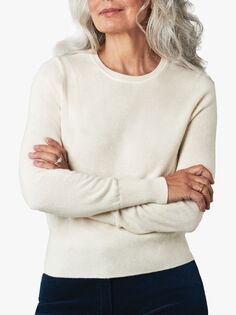 Укороченный кашемировый свитер Pure Collection, нежно-белый