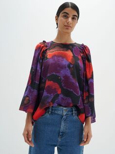 Блузка с рукавами-крыльями InWear Aven, Purple Giant Splash