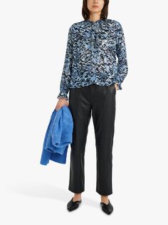 Блуза InWear Basira с абстрактным принтом, синяя кора