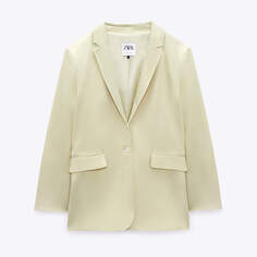 Атласный пиджак Zara, цвет морской волны (Размер XXL)