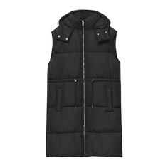 Жилет утепленный Pull&amp;Bear Long Puffer, черный