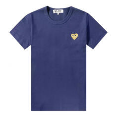 Футболка Comme Des Garçons Play Basic Heart Logo, синий