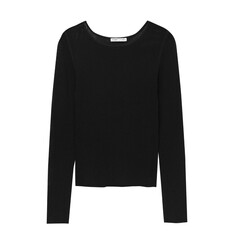 Джемпер Pull&amp;Bear Wide Neck Mesh Fabric, черный