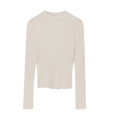 Джемпер Pull&amp;Bear Fine Knit Ribbed, серо-бежевый