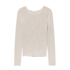 Джемпер Pull&amp;Bear Wide Neck Mesh Fabric, серый