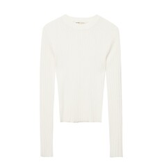 Джемпер Pull&amp;Bear Fine Knit Ribbed, кремовый