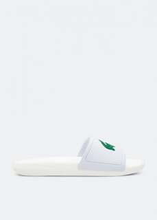 Шлепанцы LACOSTE Croco slides, белый