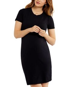 Платье-футболка для беременных A Pea in the Pod, черный