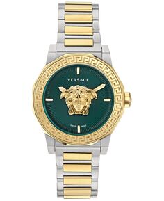 Женские швейцарские двухцветные часы-браслет Medusa Deco из нержавеющей стали, 38 мм Versace