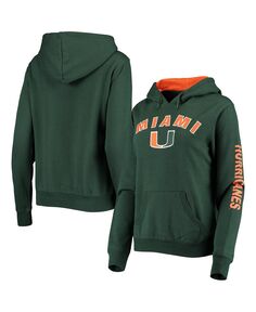 Женский зеленый пуловер с капюшоном Miami Hurricanes Loud and Proud Colosseum, зеленый