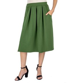 Женская классическая юбка длиной до колена 24seven Comfort Apparel