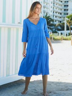 Платье в стиле бохо с вышивкой Aspiga, цвет Marina Blue