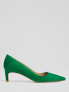 LKBennett Ava Замшевые туфли-лодочки с острым носком, зеленый L.K.Bennett