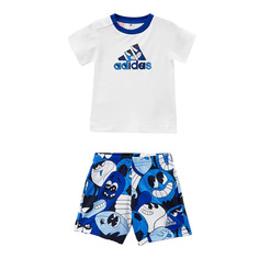 Спортивный костюм Adidas Ball Graphic Summer, белый/голубой