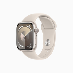 Умные часы Apple Watch Series 9 (GPS), 41мм, Starlight Aluminum Case/Starlight Sport Band - M/L