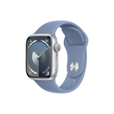 Умные часы Apple Watch Series 9 (GPS), 41мм, Silver Aluminum Case/Winter Blue Sport Band - M/L