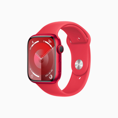 Умные часы Apple Watch Series 9 (GPS), 45мм, (PRODUCT)RED Aluminum Case/(PRODUCT)RED Sport Band - S/M