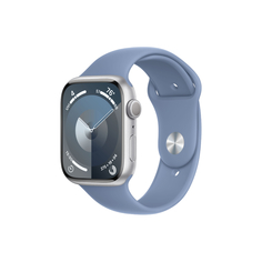 Умные часы Apple Watch Series 9 (GPS), 45мм, Silver Aluminum Case/Winter Blue Sport Band - S/M