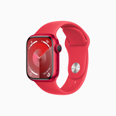 Умные часы Apple Watch Series 9 (GPS), 41мм, (PRODUCT)RED Aluminum Case/(PRODUCT)RED Sport Band - S/M