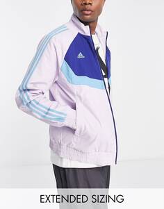 Серебристо-серая плетеная куртка adidas Sportswear Tiro