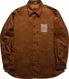 Рубашка Raf Simons Straight Fit RS Shirt &apos;Dark Brown&apos;, коричневый