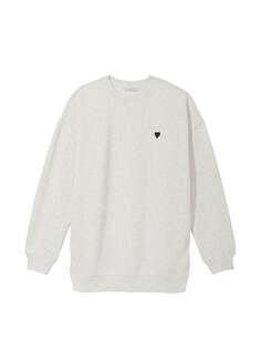 Свитшот Victoria&apos;s Secret Cotton Fleece Mock Neck, светло-серый