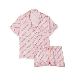 Пижама Victoria&apos;s Secret Satin Short, бледно-розовый