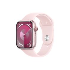 Умные часы Apple Watch Series 9 (GPS+Cellular), 45мм, Pink Aluminum Case/Pink Sport Band - S/M