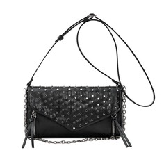 Сумка Pull&amp;Bear Studded Crossbody With Flap, черный