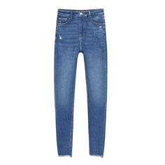 Джинсы Pull&amp;Bear High Waisted Skinny, темно-синий