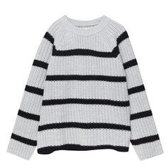 Свитер Pull&amp;Bear Striped Long Sleeve, серый