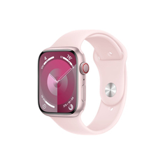 Умные часы Apple Watch Series 9 (GPS+Cellular), 45мм, Pink Aluminum Case/Pink Sport Band - M/L