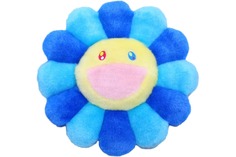 Мягкая плюшевая фигурка Takashi Murakami Flower, 30 см, синий/голубой/желтый
