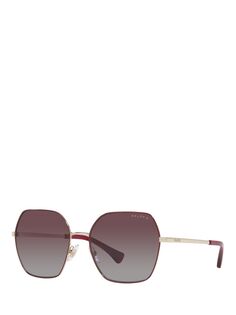Женские поляризационные квадратные солнцезащитные очки Ralph RA4138, бордо/фиолетовый с градиентом