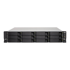 Серверное сетевое хранилище QNAP TS-1263XU, 12 отсеков, 4 ГБ, без дисков, черный