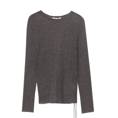 Джемпер Pull&amp;Bear Fine Knit With Side Gathering, серый