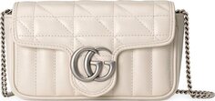 Сумка Gucci GG Marmont Super Mini Bag White, белый