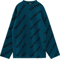 Топ Balenciaga Top &apos;Petrol Blue/Black&apos;, синий